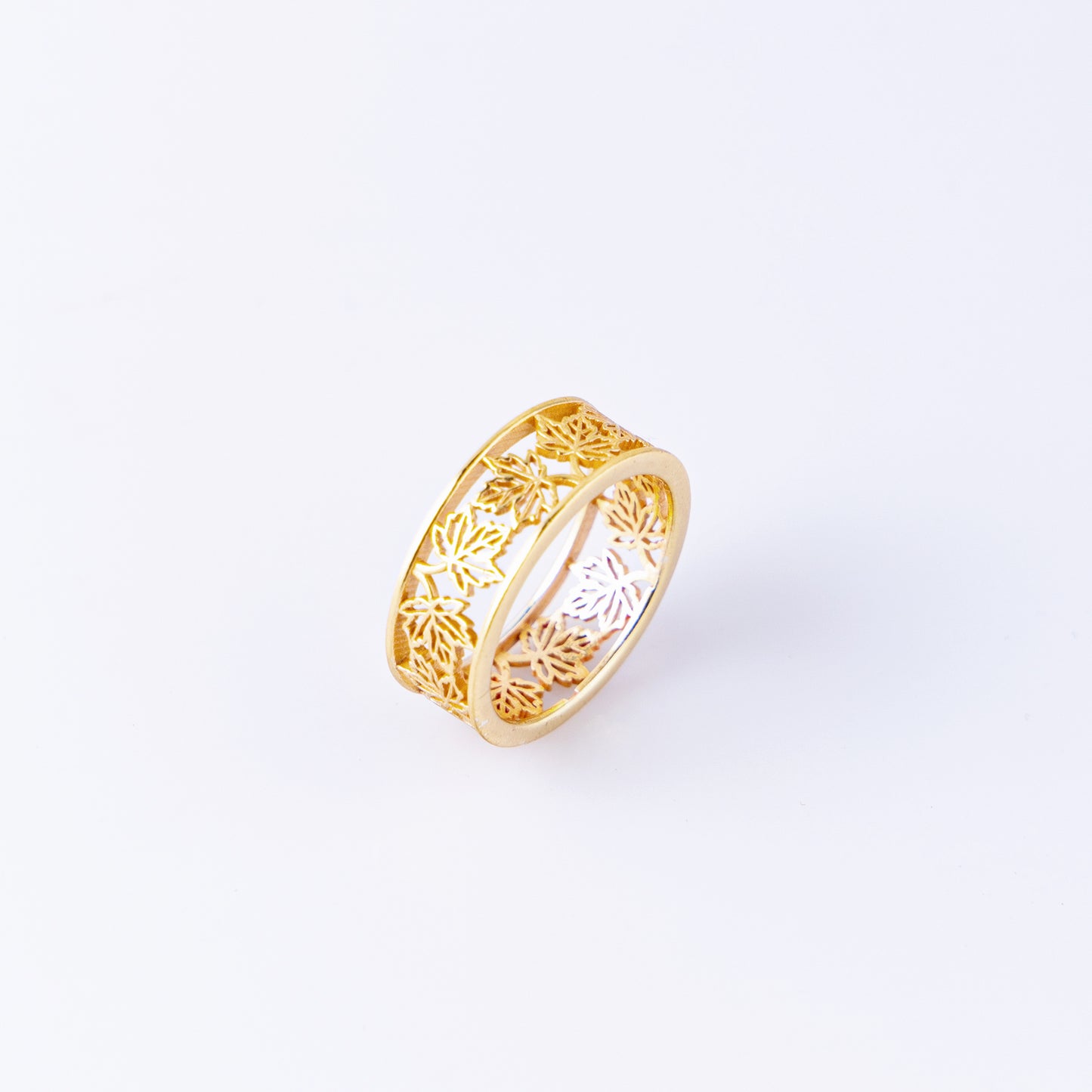 Tiny Maples All Over Band Ring