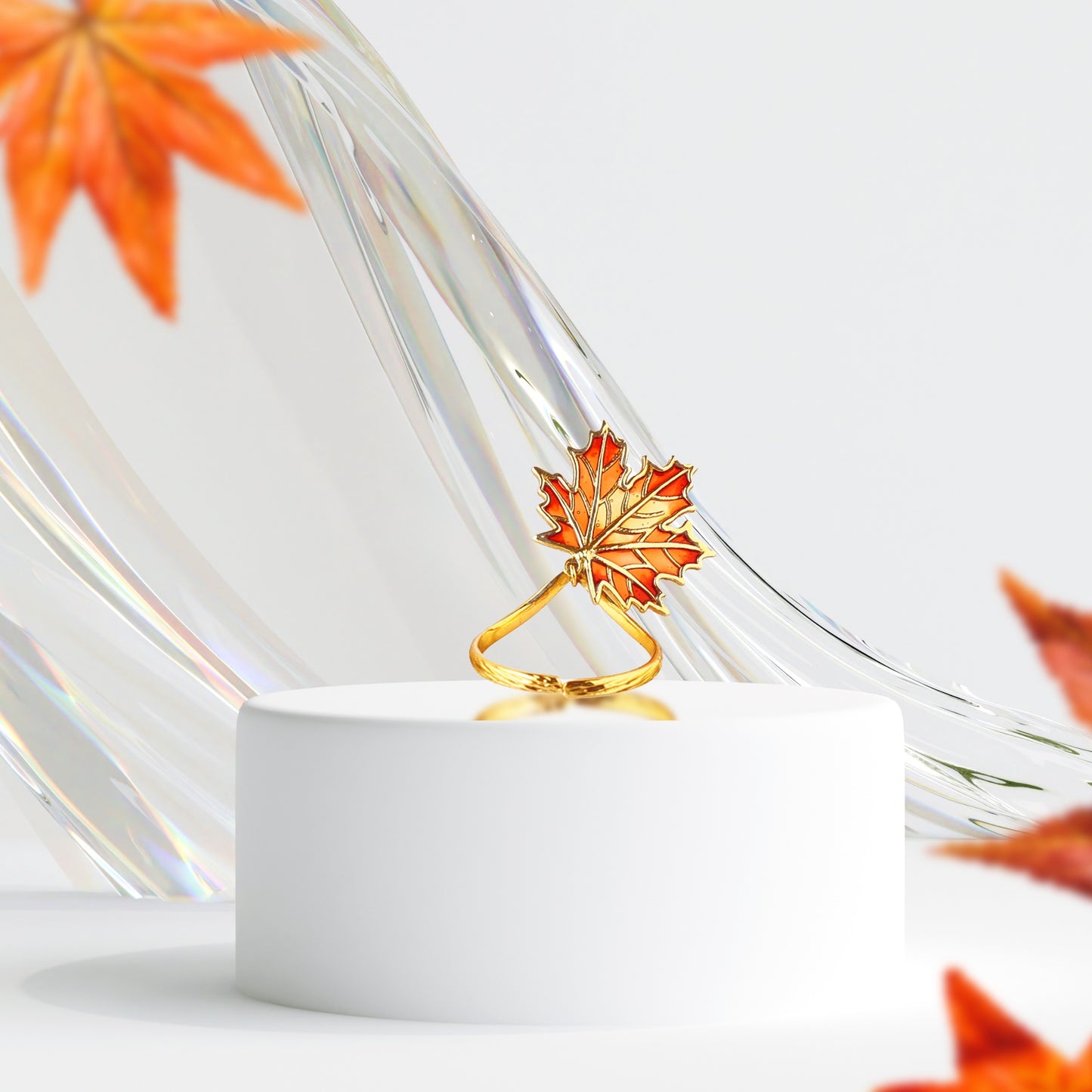 Flexi Maple Leaf Ring