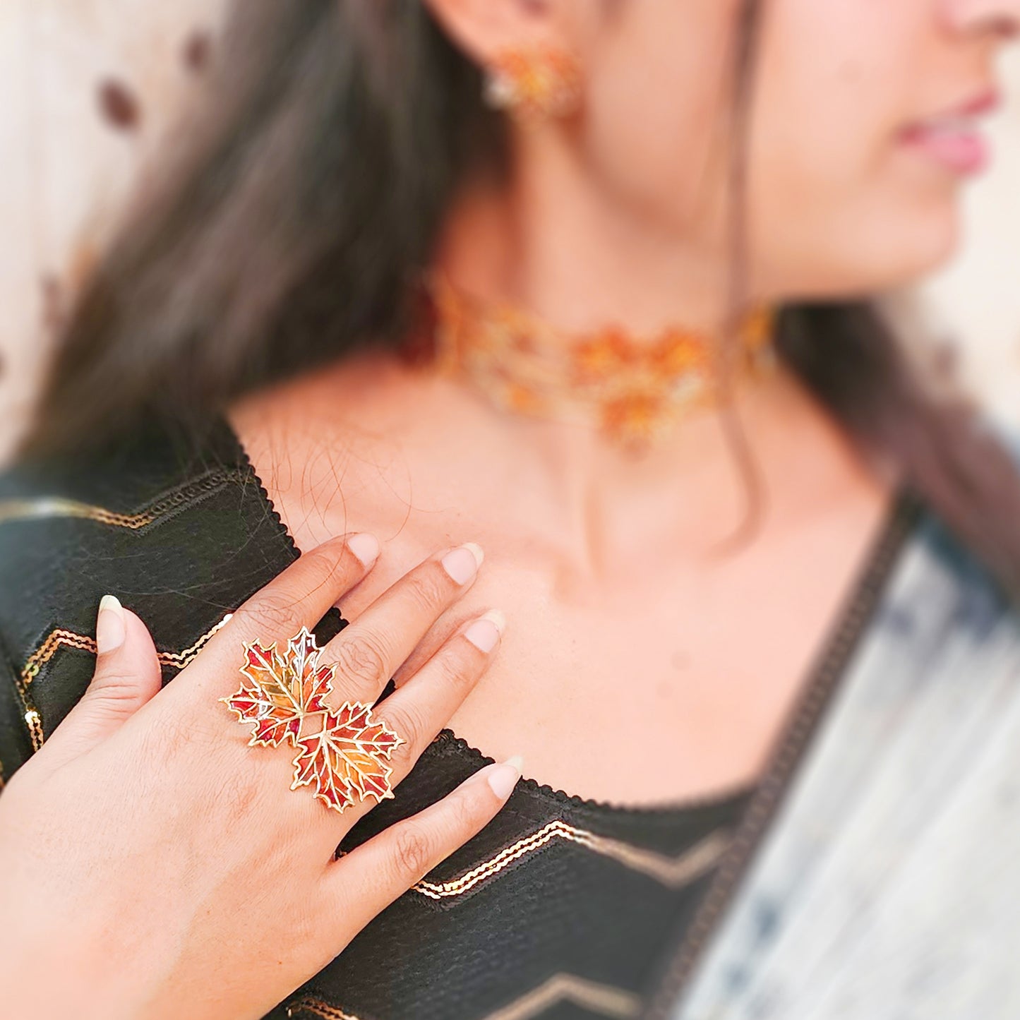 Maple Leaf Statement Ring
