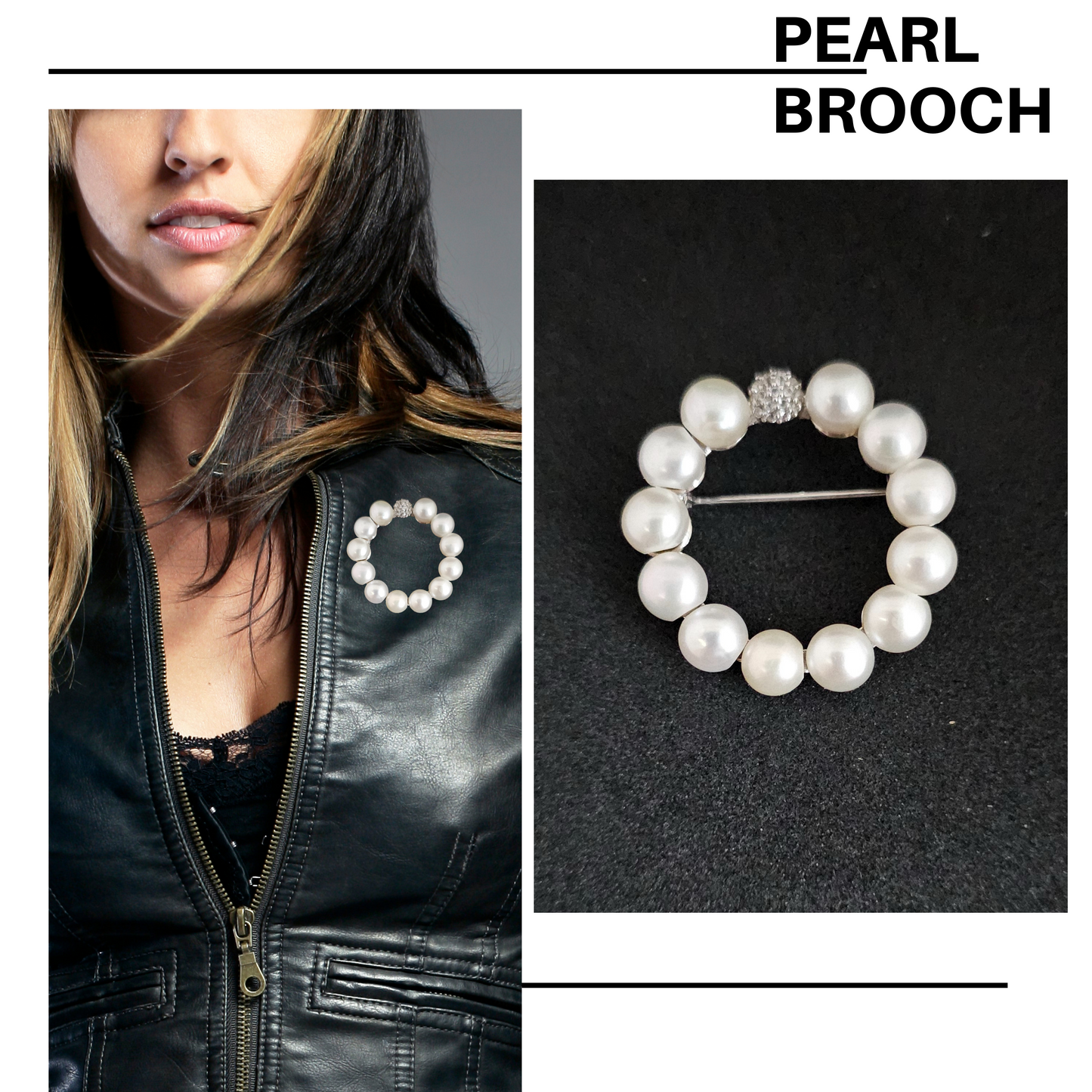 Pearly Glitz Brooch