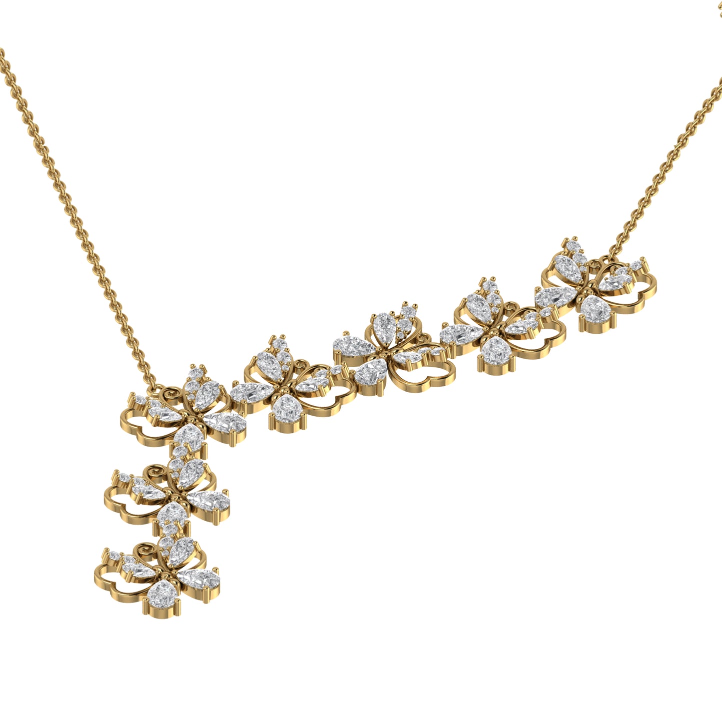 Magestic Butterfly Y Necklace