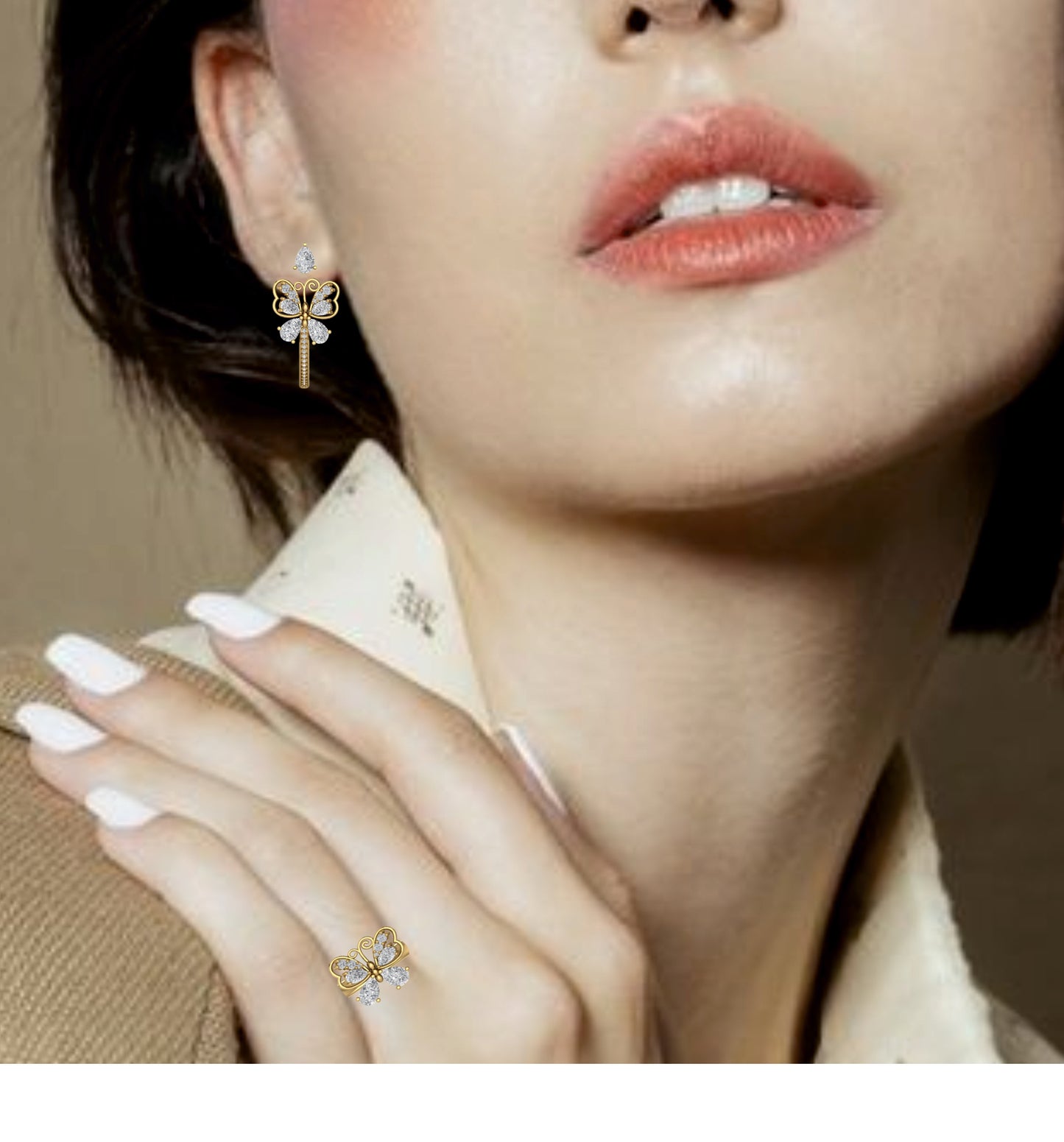 Magestic Butterfly Hoop Earrings