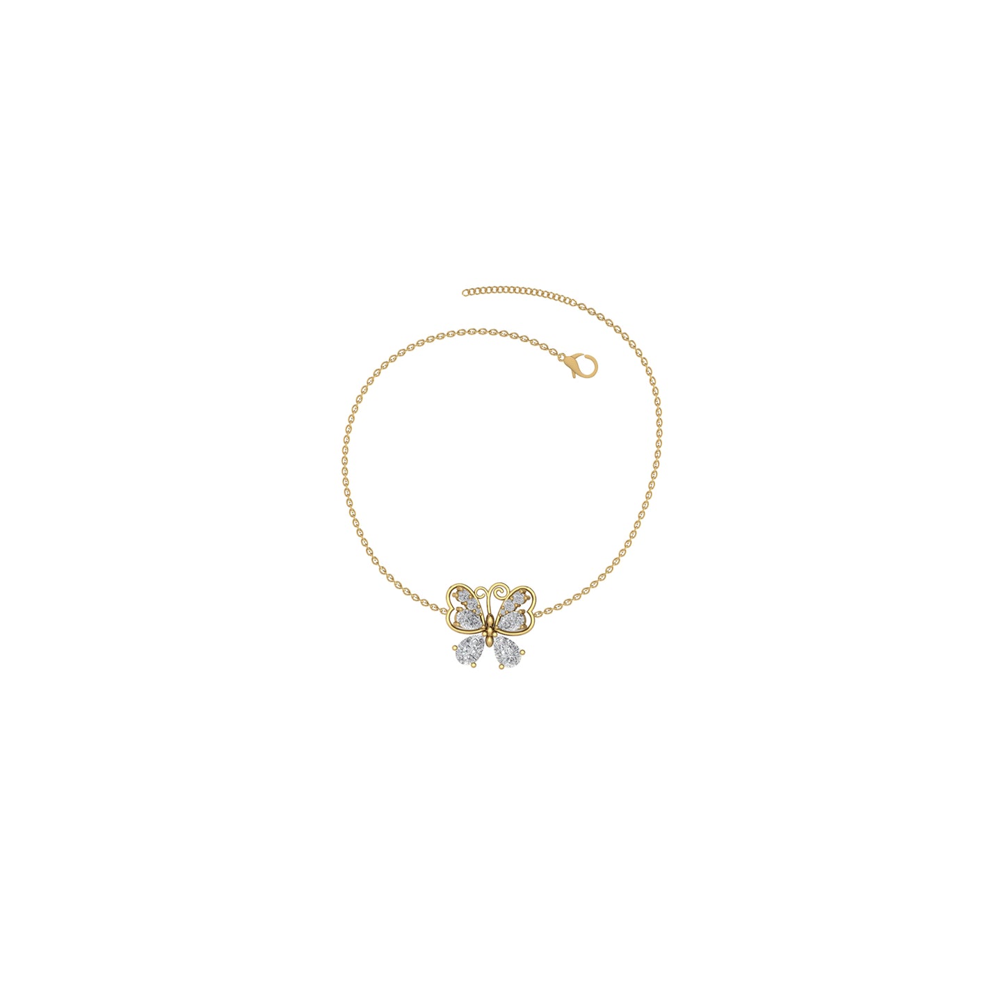Magestic Butterfly Chain Bracelet