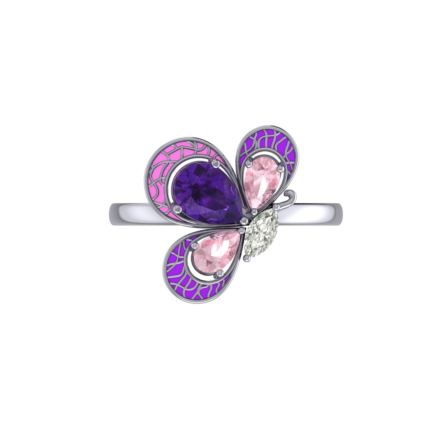 Peppy Butterfly Rings
