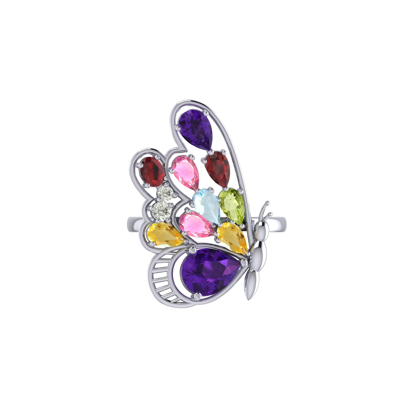Striking Wing Butterfly Ring