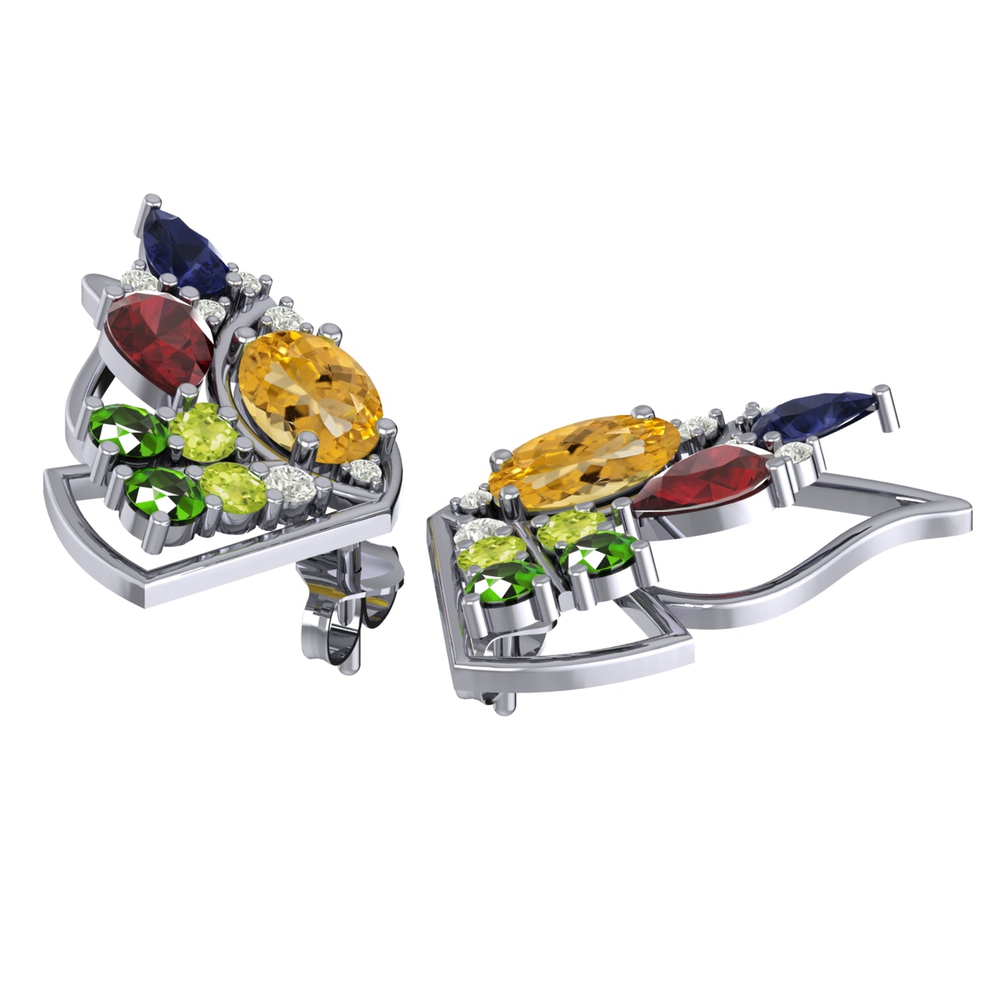 Radiant Butterfly Stud Earrings