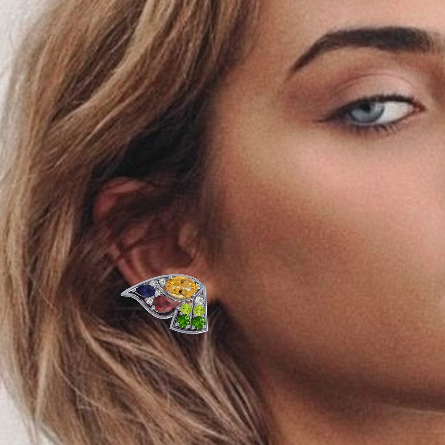 Radiant Butterfly Stud Earrings