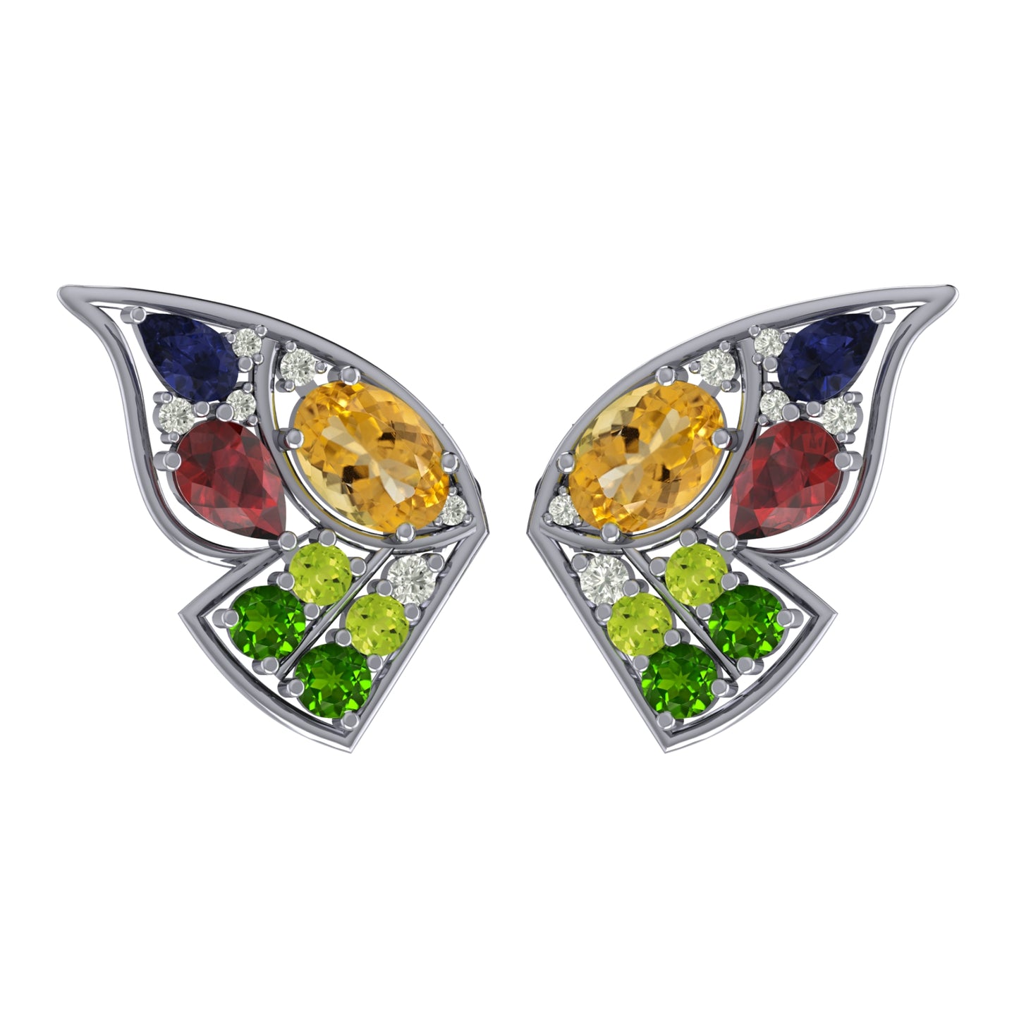 Radiant Butterfly Stud Earrings