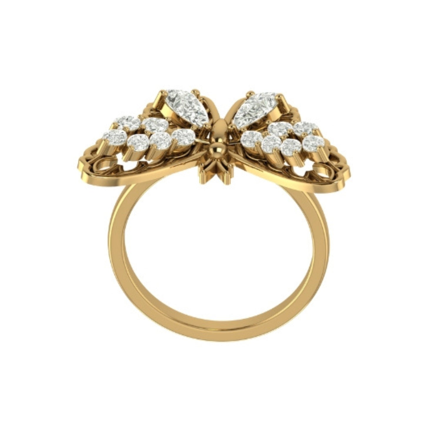 Flickering Lit Butterfly Ring