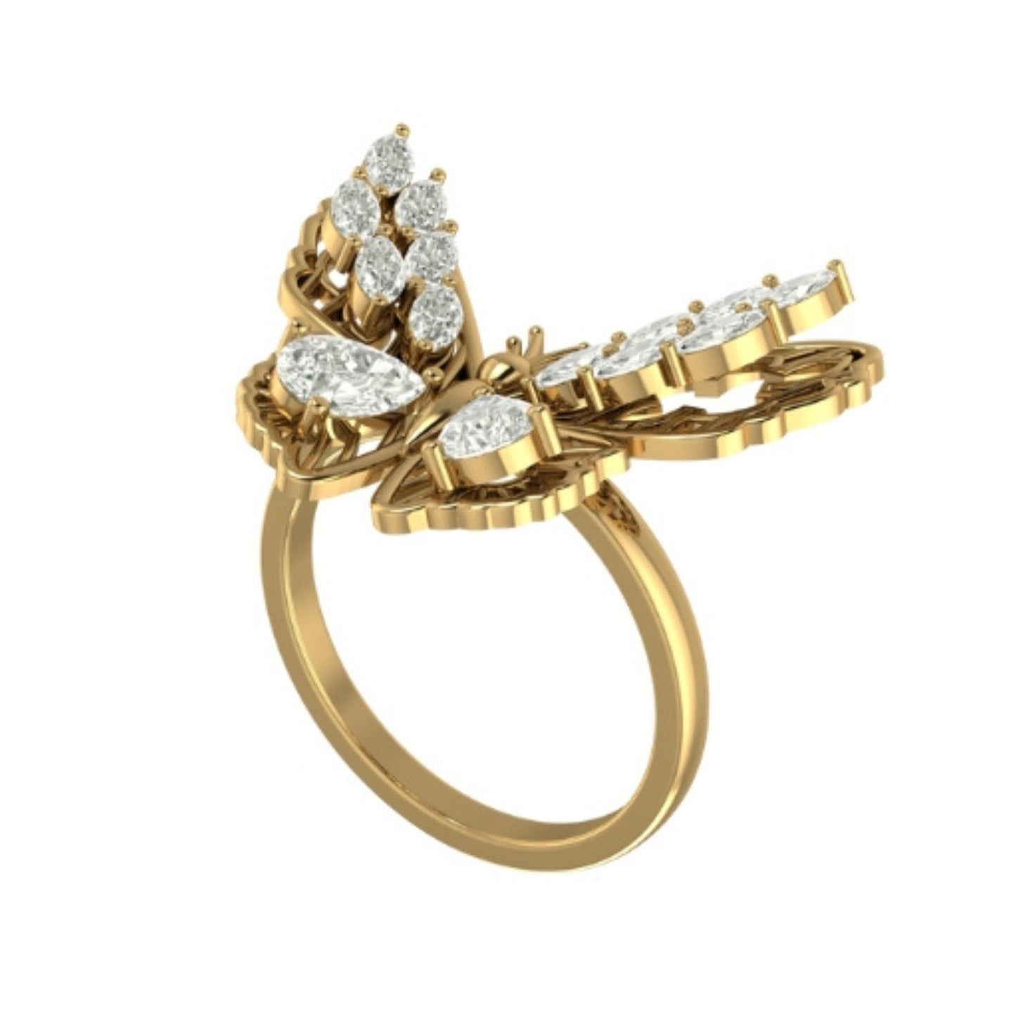 Flickering Lit Butterfly Ring