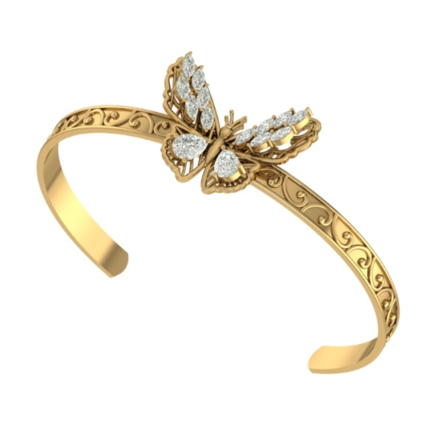Get Lit with Flickering Butterfly Cuff Bracelet