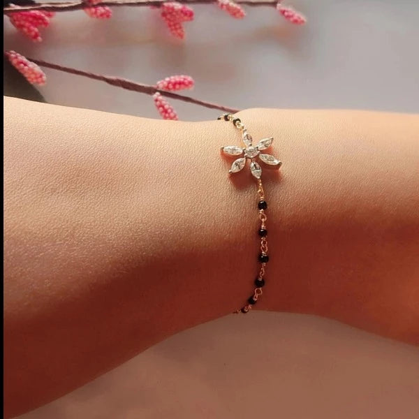 Floral Bloom Modern Mangalsutra Bracelet