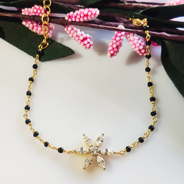Floral Bloom Modern Mangalsutra Bracelet