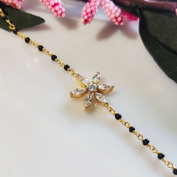 Floral Bloom Modern Mangalsutra Bracelet