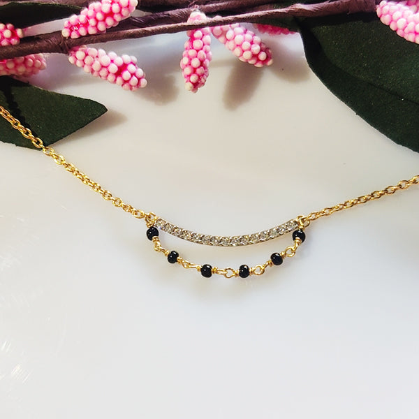 Curvy Bar Modern Mangalsutra Bracelet