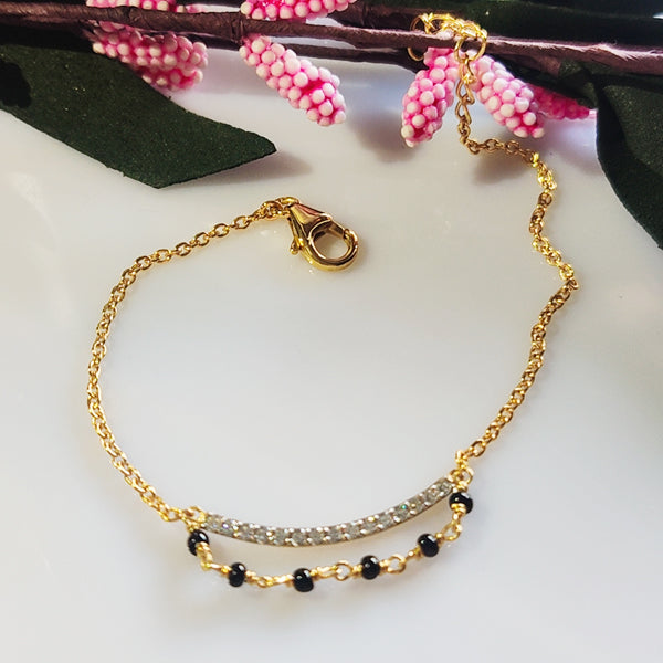 Curvy Bar Modern Mangalsutra Bracelet