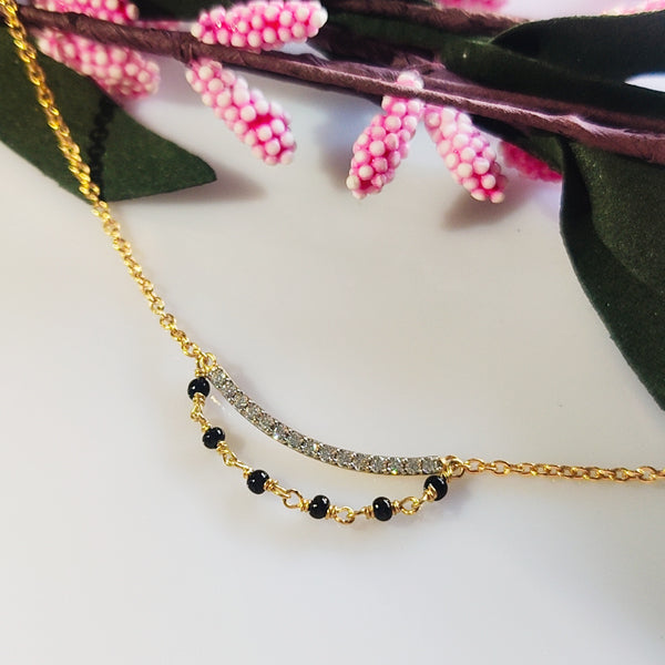 Curvy Bar Modern Mangalsutra Bracelet