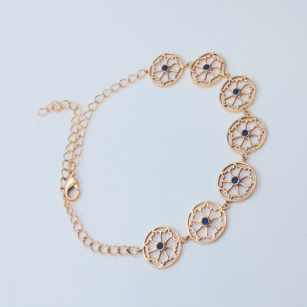 Dainty Blue Sparkle Flexible Adjustable Bracelet