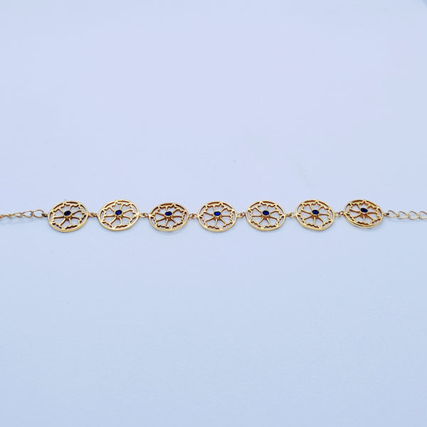 Dainty Blue Sparkle Flexible Adjustable Bracelet