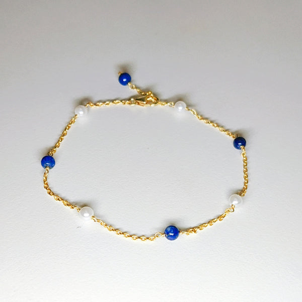 Blue Pottery Bracelet