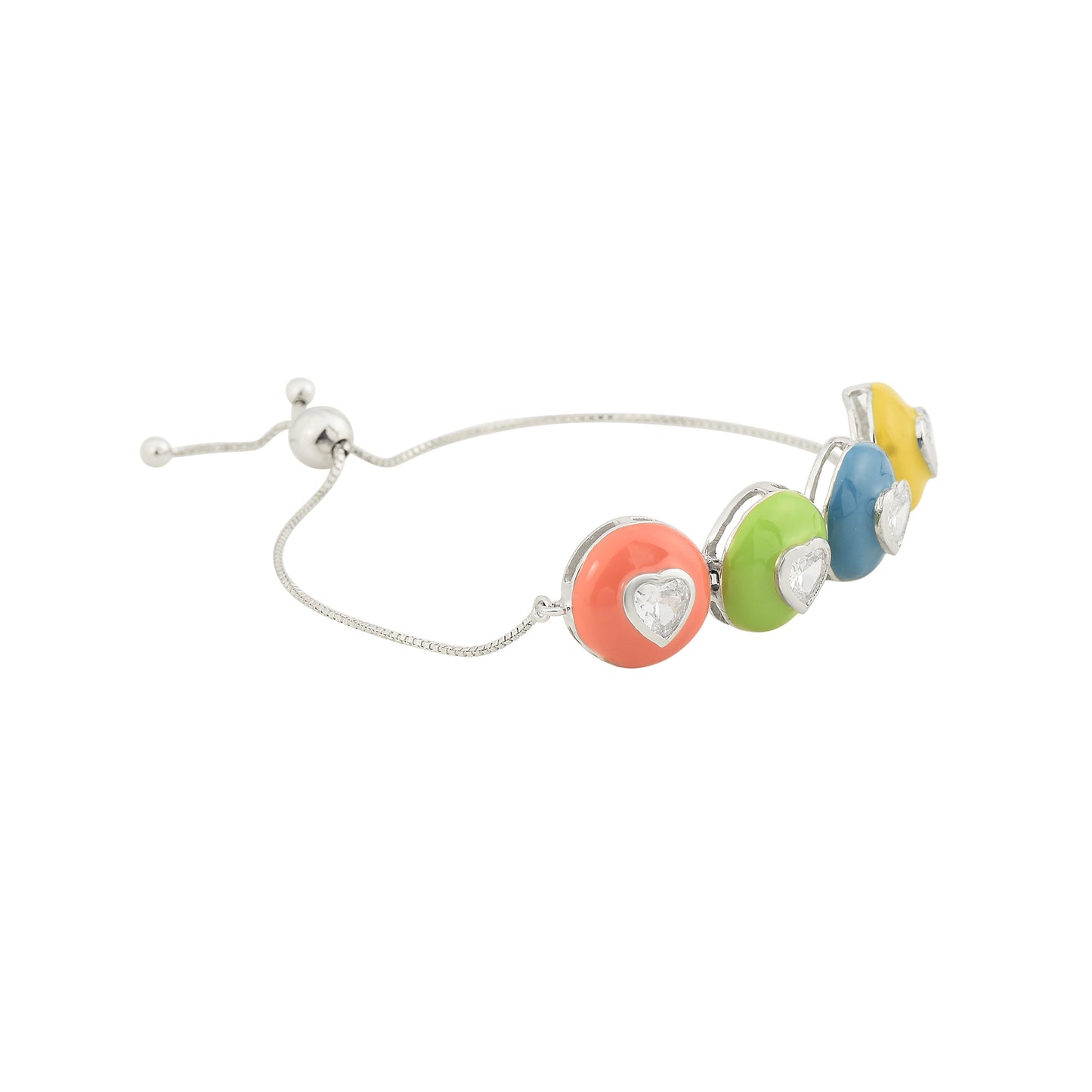 Heart Color Pop Slider Bracelet