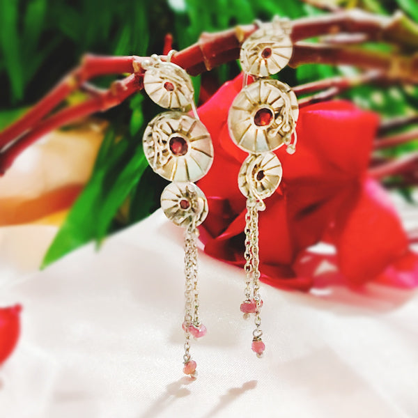 Auburn Circly Dangly Earrings