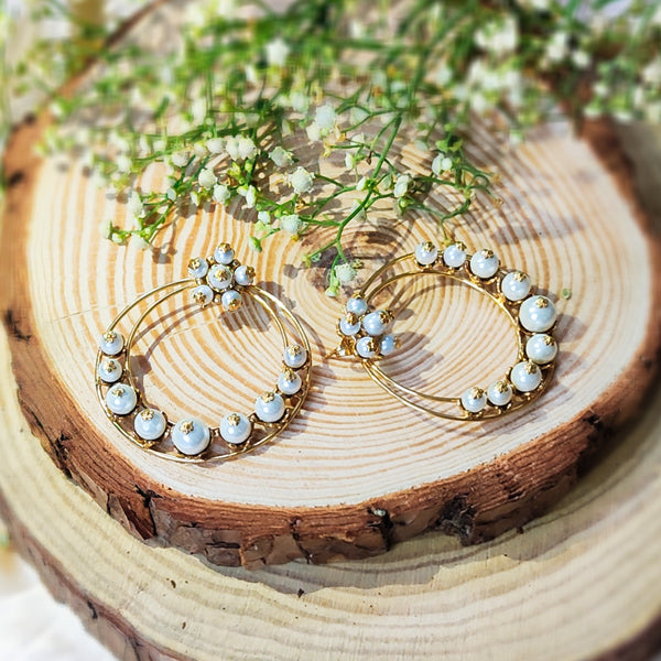 Chaand-Bali Kopal Cluster Statement Earrings