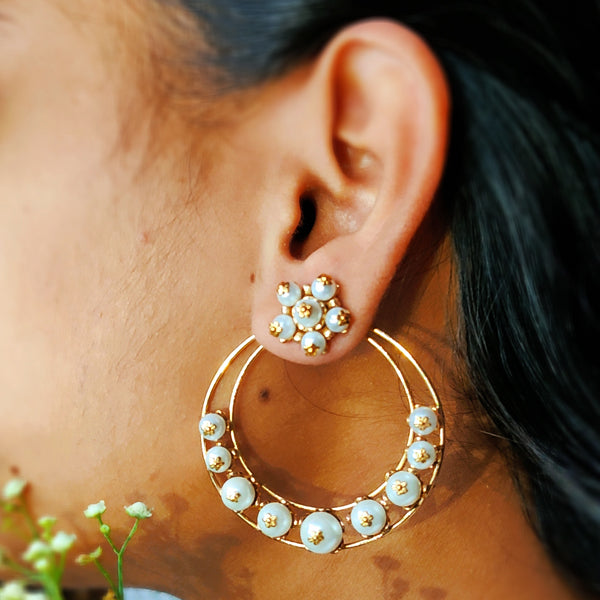 Chaand-Bali Kopal Cluster Statement Earrings