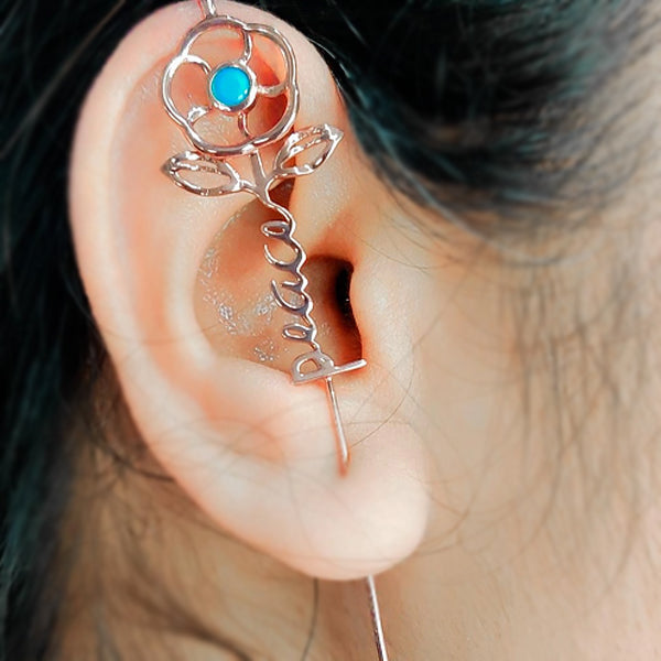 Peace is always Beautiful Ear Climber