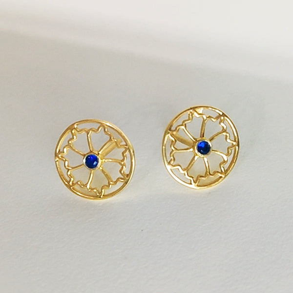 Dainty Blue Sparkle Studs