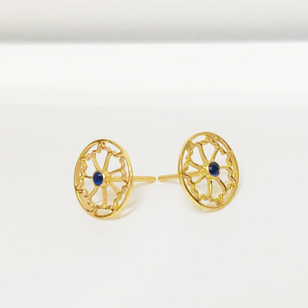 Dainty Blue Sparkle Studs