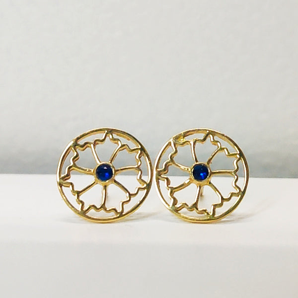 Dainty Blue Sparkle Studs