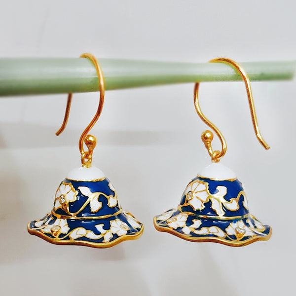 Life Of A Bird Jhumki Earrings Blue Pottery Inspired Beauty In Blue Collection