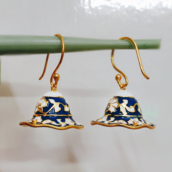 Life Of A Bird Jhumki Earrings Blue Pottery Inspired Beauty In Blue Collection