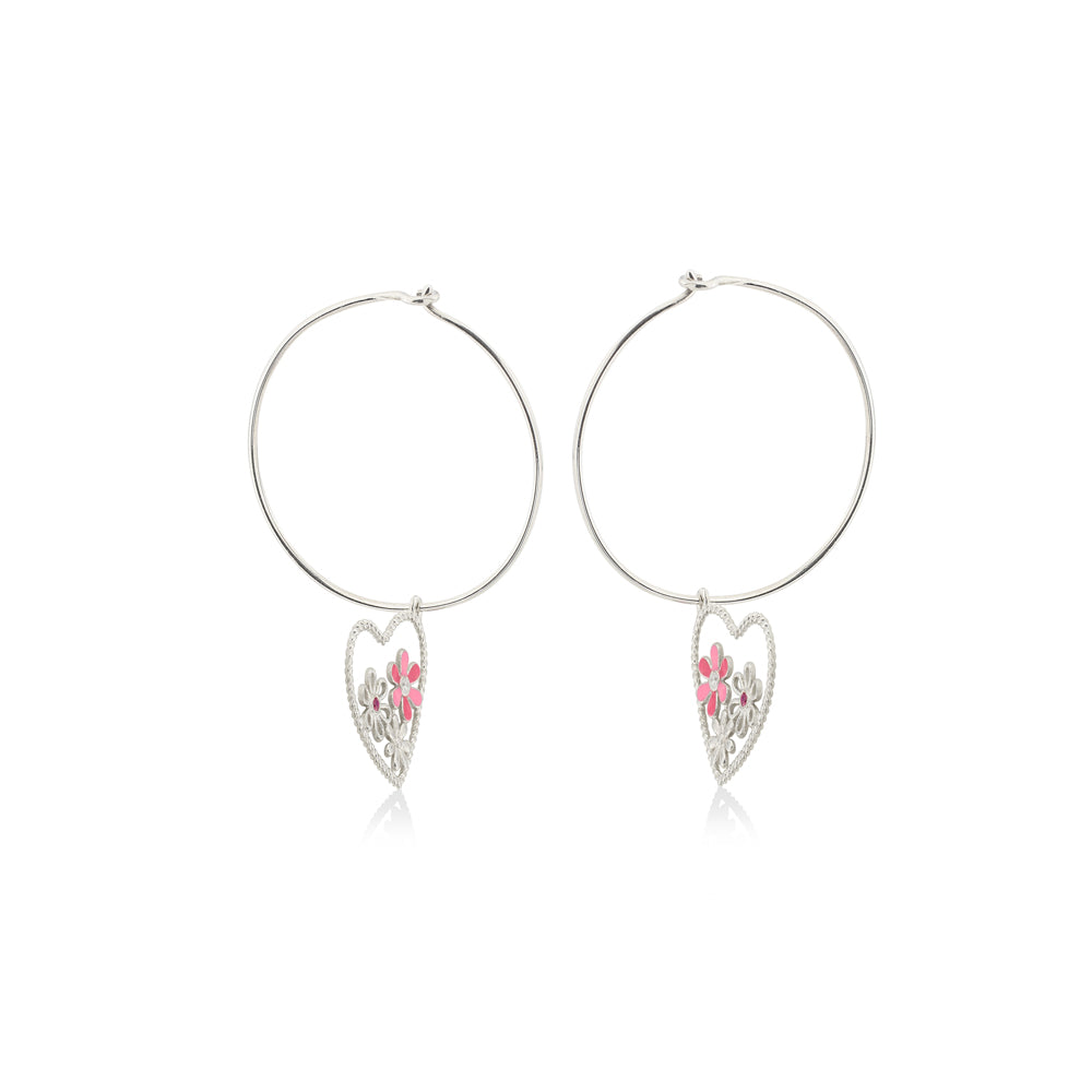 Garden Of Love Hoop Earrings