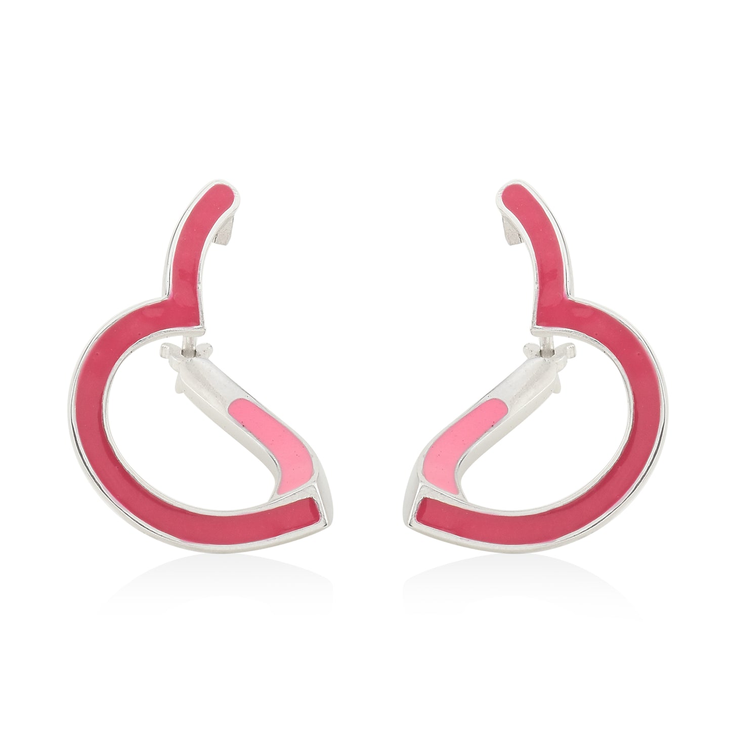 Heart Swirl Hoops Earrings