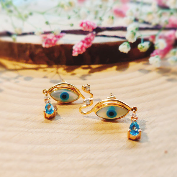 Evil Eye Tear Drop Earring