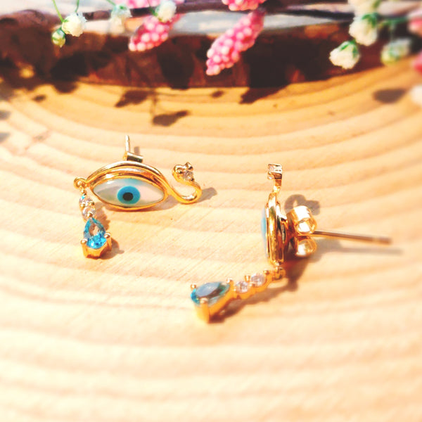 Evil Eye Tear Drop Earring