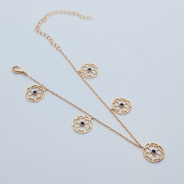 Dainty Blue Sparkle Flexible Anklet
