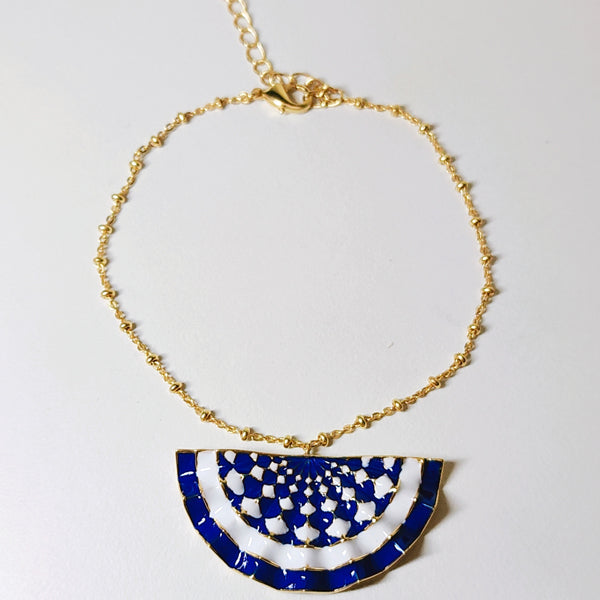 Crisp & Crinkle Wave Drop Anklet