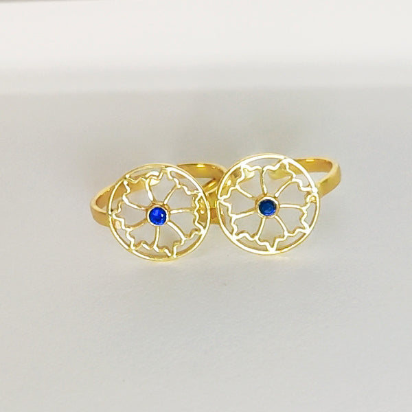 Dainty Blue Sparkle Toe Ring
