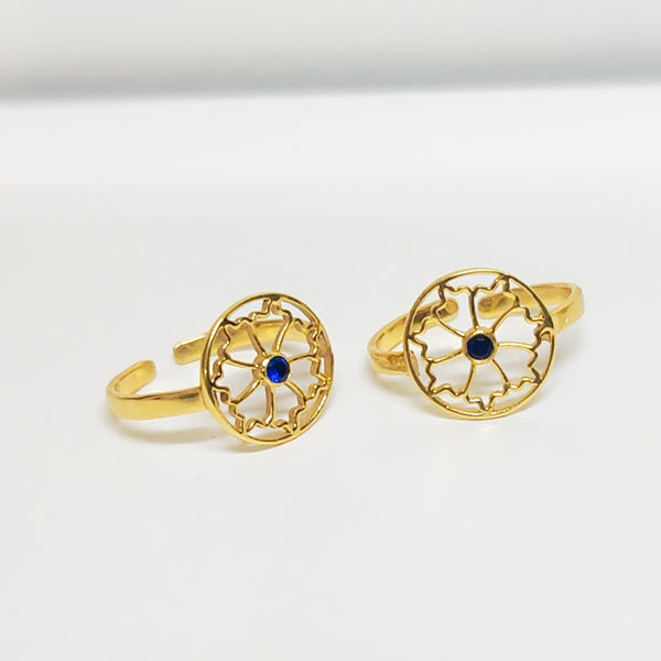 Dainty Blue Sparkle Toe Ring