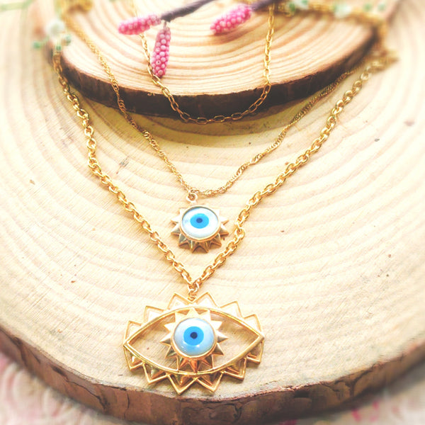 Stay Sunlit Evil Eye Necklace