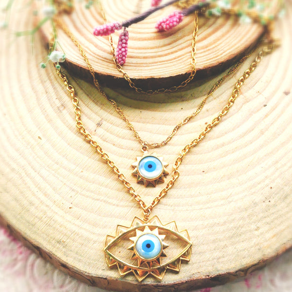 Stay Sunlit Evil Eye Necklace