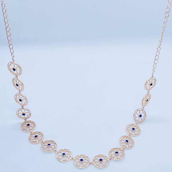Dainty Blue Sparkle Choker Necklace
