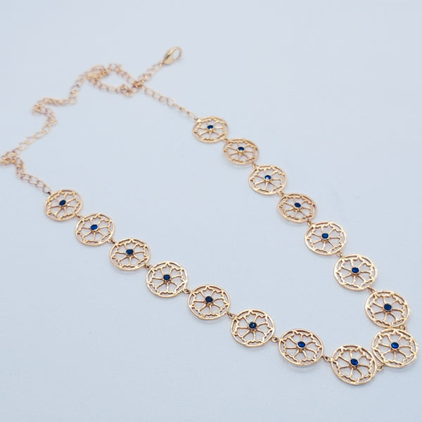 Dainty Blue Sparkle Choker Necklace