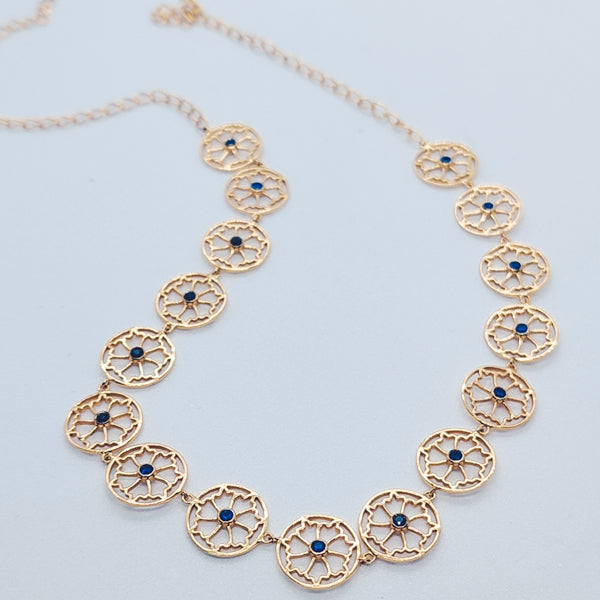 Dainty Blue Sparkle Choker Necklace