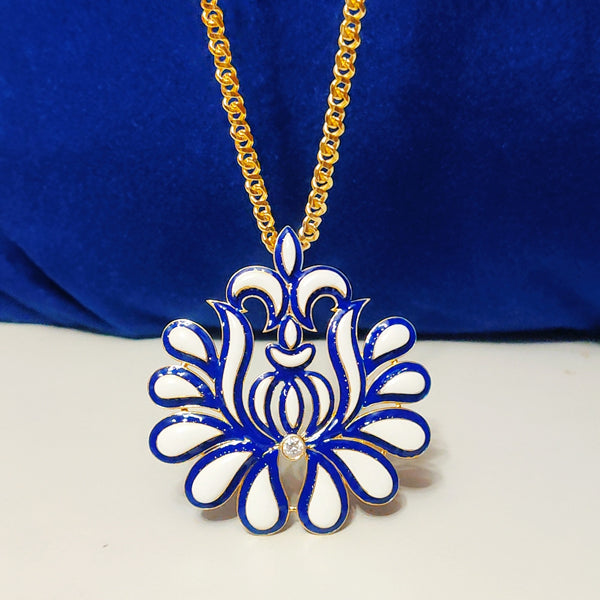 Paisley Affair Long Chain Bold Pendant Necklace