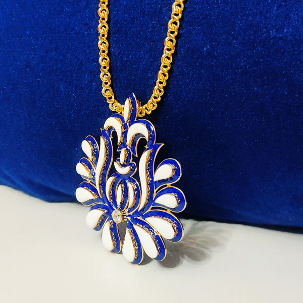 Paisley Affair Long Chain Bold Pendant Necklace