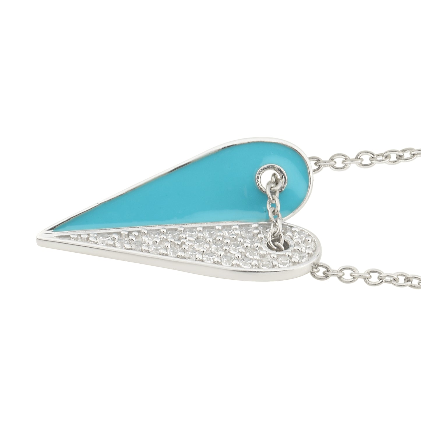 Cheerful Blue Heart Necklace